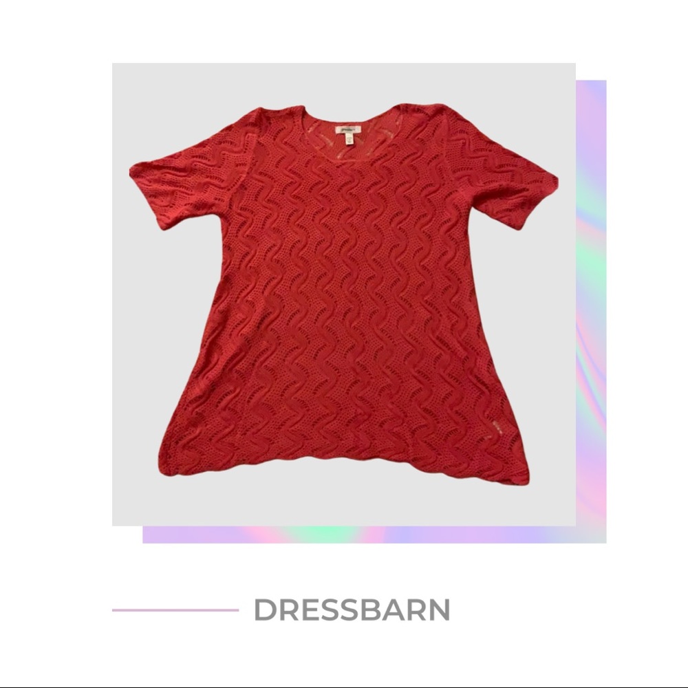 Women’s Dress Barn Open Weave Tee